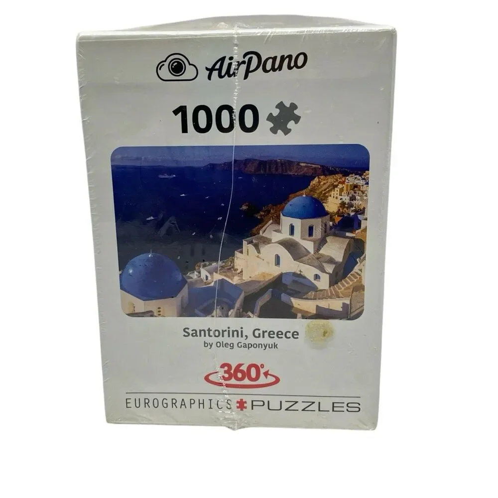 Eurographics‎ Santorini Greece Panorama Puzzle 1000 Pc Travel Coastal Decor 360